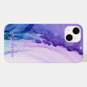 Modern Paars Abstract persoonlijk Case-Mate iPhone Case (Achterkant (horizontaal))