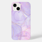 Modern Paars Abstract persoonlijk Case-Mate iPhone Case (Achterkant)
