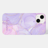 Modern Paars Abstract persoonlijk Case-Mate iPhone Case (Achterkant (horizontaal))