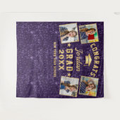 Modern Paars Afstuderen 4 Fotobooth Backdrop Wandkleed (Voorkant (horizontaal))