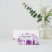 Modern paars agate amethyst stone visitekaartje (Staand voorkant)