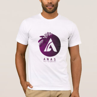 Modern Paars ANAS Logo Grafisch Heren T-Shirt
