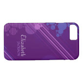 Modern Paars baanontwerp Case-Mate iPhone Case (Achterkant (Horizontaal))