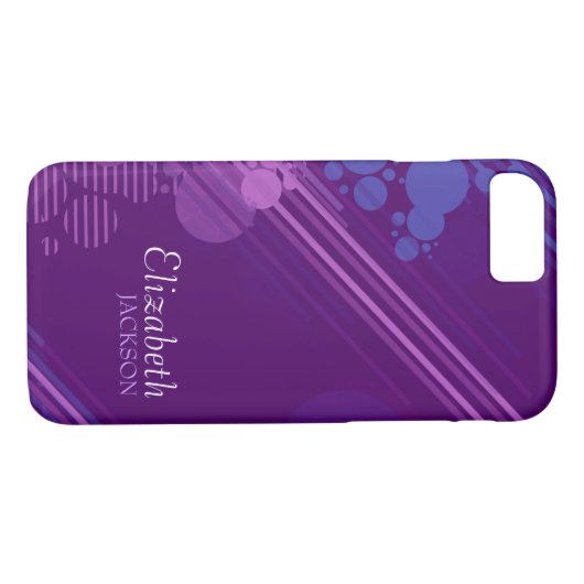 Modern Paars baanontwerp Case-Mate iPhone Case (Achterkant (Horizontaal))