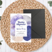 Modern Paars Baby shower Kaart