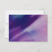 Modern Paars Blue Star Bar Mitzvah Hebrew RSVP Kaartje (Achterkant)