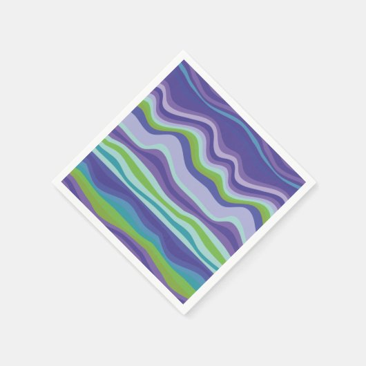 Modern Paars Blue Wavy Pattern Servet (Hoek)