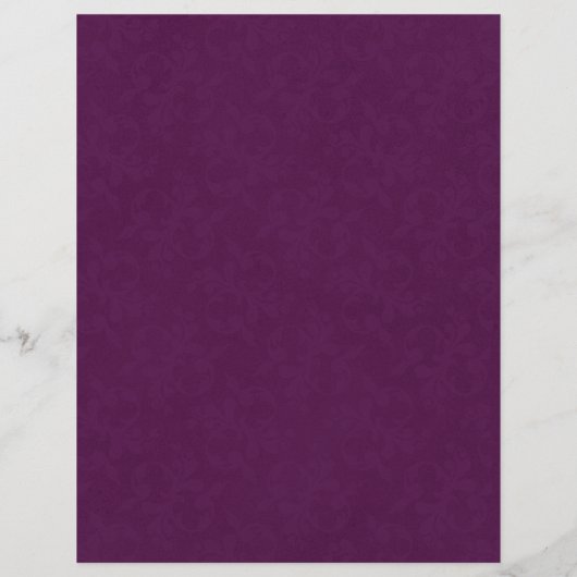 Modern Paars Botanical Wedding Cocktail Menu (Achterkant)