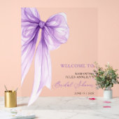 Modern Paars Bruilofts Bruiloft Welcome Bord (Huwelijk)