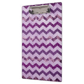 Modern Paars Chevron Pattern Klembord (Links)