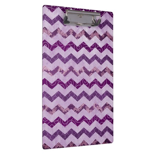 Modern Paars Chevron Pattern Klembord (Rechts)