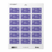 Modern paars cosmeticadoseringsfleslabel etiket (Full Sheet)