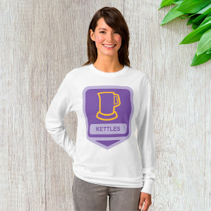 Modern Paars en Geel Kettles Icoon T-shirt