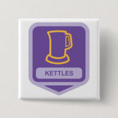 Modern Paars en Geel Kettles Icoon Vierkante Button 5,1 Cm (Voorkant)