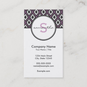 Modern Paars en grijs Visitekaartje