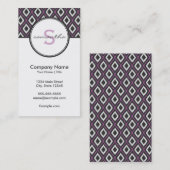 Modern Paars en grijs Visitekaartje (Voorkant / Achterkant)