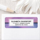 Modern Paars en roze draaiend abstract ontwerp Etiket (Insitu)