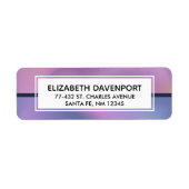 Modern Paars en roze draaiend abstract ontwerp Etiket (Voorkant)