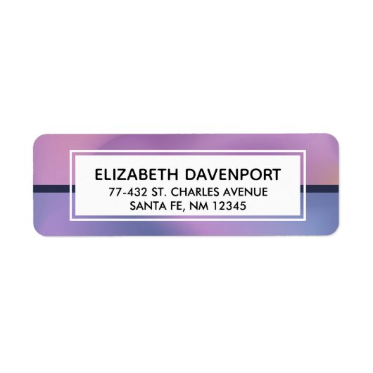 Modern Paars en roze draaiend abstract ontwerp Etiket (Voorkant)