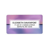 Modern Paars en roze draaiend abstract ontwerp Etiket (Voorkant)