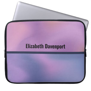 Modern Paars en roze draaiend abstract ontwerp Laptop Sleeve