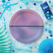 Modern Paars en roze draaiend abstract ontwerp Papieren Bordje (Feest)