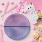 Modern Paars en roze draaiend abstract ontwerp Papieren Bordje (Feest)