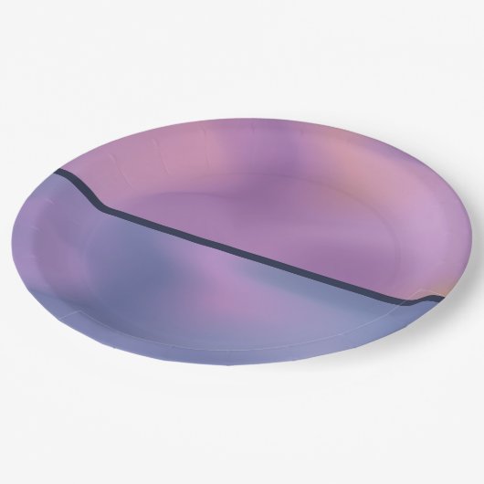 Modern Paars en roze draaiend abstract ontwerp Papieren Bordje (Gekanteld)