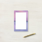 Modern Paars en roze draaiend abstract ontwerp Post-it® Notes (Op bureau)