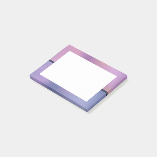 Modern Paars en roze draaiend abstract ontwerp Post-it® Notes (Schuin)