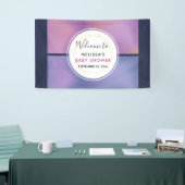 Modern Paars en roze draaiend abstract ontwerp Spandoek (Beurs)