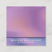 Modern Paars en roze draaiend abstract ontwerp Vierkante Visitekaartje (Voorkant)
