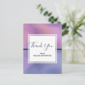 Modern Paars en roze zwenken Abstract Dank je Briefkaart (Staand voorkant)