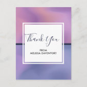 Modern Paars en roze zwenken Abstract Dank je Briefkaart (Voorkant)