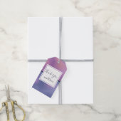 Modern Paars en roze zwenken Abstract Dank je Cadeaulabel (Met Touw)