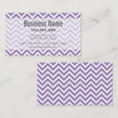 Modern Paars en White Chevron Pattern Visitekaartje (Voorkant / Achterkant)