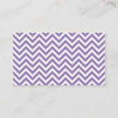 Modern Paars en White Chevron Pattern Visitekaartje (Achterkant)