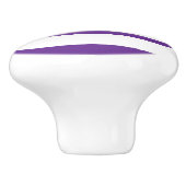 Modern paars en wit gestreept patroon keramische knop (Zijkant)