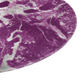 Modern Paars en zilver marmer Patroon Snijplank (Hoek)