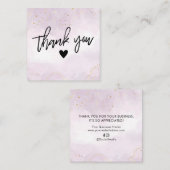 Modern Paars en zwart Dank u Visitekaartje Contactkaartje (Voorkant / Achterkant)