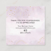 Modern Paars en zwart Dank u Visitekaartje Contactkaartje (Achterkant)