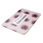 Modern Paars Fig Pattern & You are Figgin' Geweldi Badmat (Gekanteld)