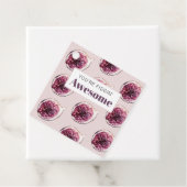 Modern Paars Fig Pattern & You are Figgin' Geweldi Bedankjes Labels (In situ)