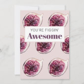 Modern Paars Fig Pattern & You are Figgin' Geweldi Feestdagenkaart (Voorkant)