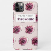 Modern Paars Fig Pattern & You are Figgin' Geweldi iPhone Hoesje (Achterkant)
