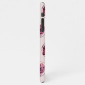 Modern Paars Fig Pattern & You are Figgin' Geweldi iPhone Hoesje (Linkerkant)