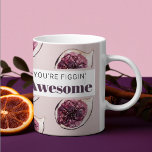 Modern Paars Fig Pattern & You are Figgin' Geweldi Koffiemok<br><div class="desc">Modern Paars Fig Pattern & You are Figgin' Geweldige</div>