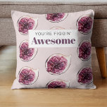 Modern Paars Fig Pattern & You are Figgin' Geweldi Kussen<br><div class="desc">Modern Paars Fig Pattern & You are Figgin' Geweldige</div>