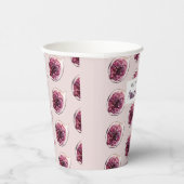 Modern Paars Fig Pattern & You are Figgin' Geweldi Papieren Bekers (Rechts)