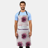 Modern Paars Fig Pattern & You are Figgin' Geweldi Schort (Gedragen)